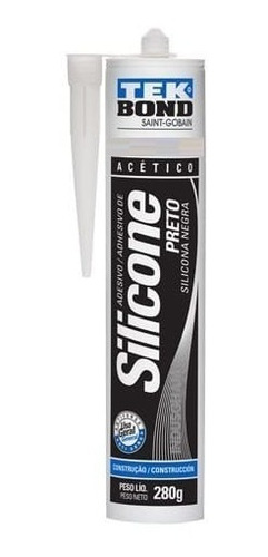 Sellador Silicona Acetica 280ml Negro O Blanco Tekbond