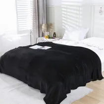 Comprar Manta Frazada Cobertores Aborregados Cobija King Size 1pcs Color Negro Diseño De La Tela 235*180cm