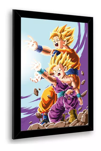 Adesivo de Parede Goku e Gohan Dragon Ball Z