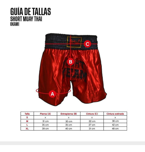 Short Muay Thai Okami Fighteam Ng-rj S