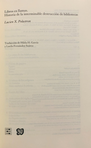 Libros En Llamas De Lucien X. Polastrón (Usado)