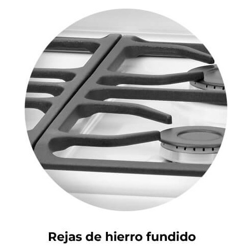 Imagen 6 de 11 de Cocina A Gas Longvie 13231bf 56cm Blanca Cajón Parrilla