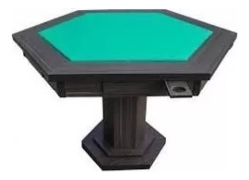 Mesa Sextavada Carteado Baralho Carta Poker 4 Gavetas Copos