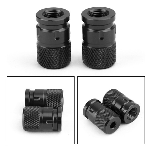 Cnc Aluminum Black Anti-thief Tire Valve Stem Cap For Mo Ccf