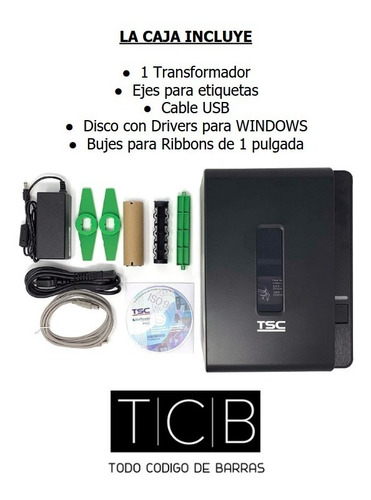 Imagen 5 de 9 de Impresora Termica De Etiquetas Autoadhesivas Tsc Te200 Usb