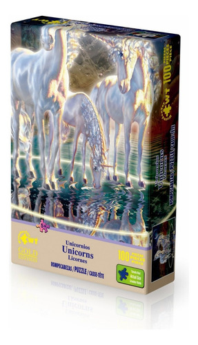 Rompecabezas Wuundentoy Gold Edition Unicorns 100 Pzas