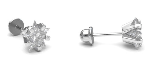 Imagen 2 de 10 de Broqueles Plata 925 Con Zirconia Para Bebe Niña Mujer Agálea