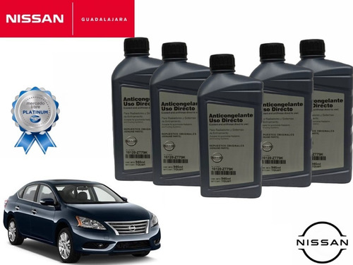 5 Litros De Anticongelante Original Nissan Sentra 2013-2016