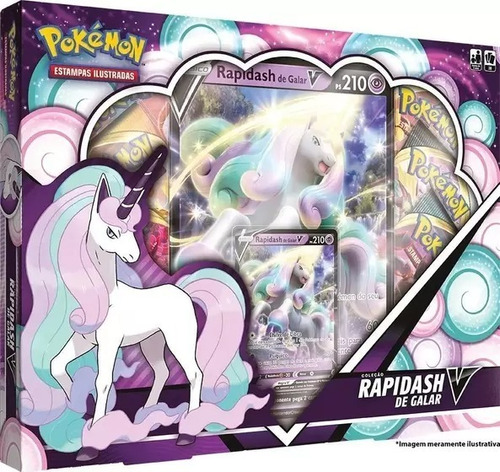 Pokémon Box Calyrex E Rapidash De Galar V - Copag 