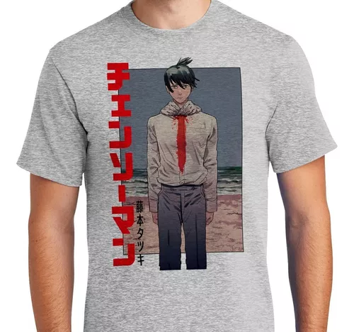 Camiseta Manga Comprida Chainsaw Man Motosserra Anime 3 - Estilo