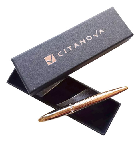 Bolígrafo Citanova Mini Chrystals Estuche Tinta Negro Exterior Gold