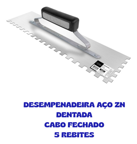 Desempenadeira Dentada Galo P/ Piso E Revestimentos 12x40cm