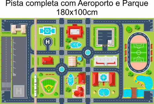 Pista Hotwheels Lona - Tamanho 180x100cm