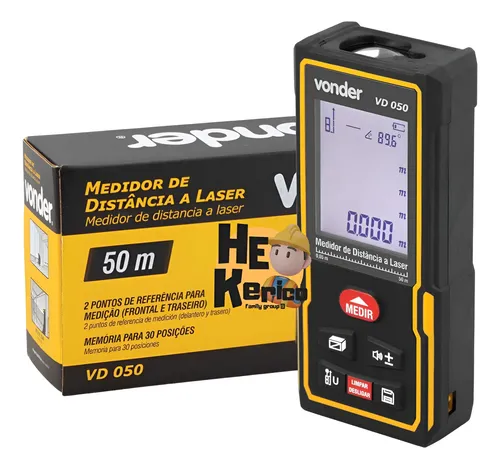 Trena Eletronica Medidor Distancia Digital A Laser 50 Metros