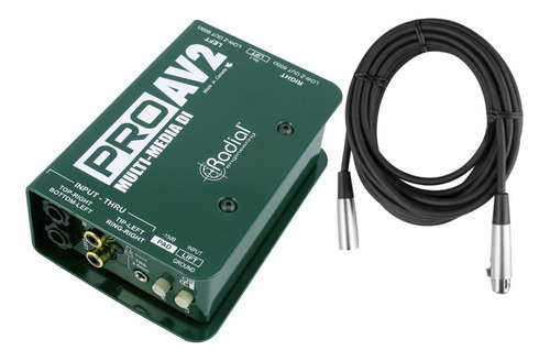 Radial Pro Av2 Proav2 Direct Estuche Estereo Rca Di