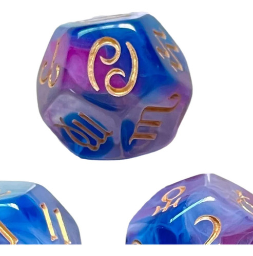 6 X 3x12 Caras Astrología Signos Dados Constelación Dados