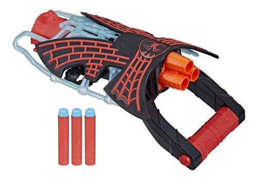 Nerf Hombre Araña Miles Morales Spiderman Lanzador 3 Dardos