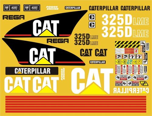 Calcomanías Para Excavadora Caterpillar 325dlme