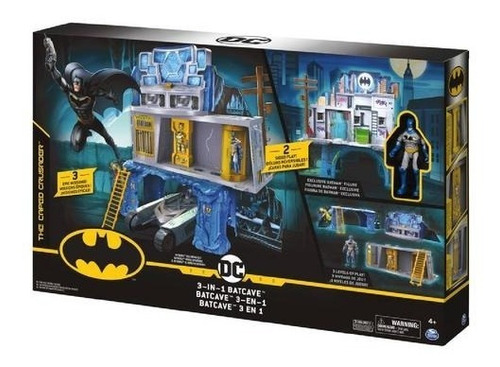 Baticueva Con Figura De Batman Bati Cueva Dc Comics Muñeco