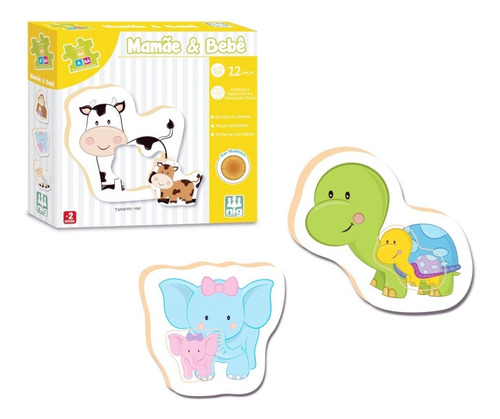 Jogo Educativo De Encaixar Mamãe & Bebê - Coleção Be A Bá