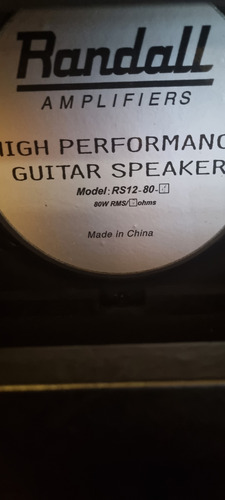 Amplificador Guitarra Eléctrica Randall Rg 80 (Usado)