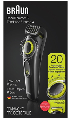 Braun Beard Trimmer 3 Patillera Recorta Barba 20 Longitudes