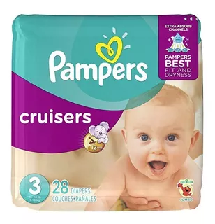 Pampers Cruisers Pañales, Tamaño 3, Paquete Grande, 28 Un.