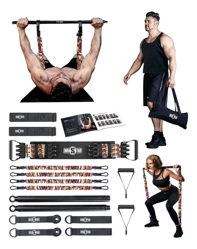 Innstar Portable Gym Kit For Home Gym Power Lifting Resistan