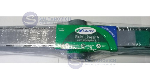 Imagen 4 de 6 de Desague Lineal C/sifón Amanco Pvc Acero Inox Cromo 90 Cm