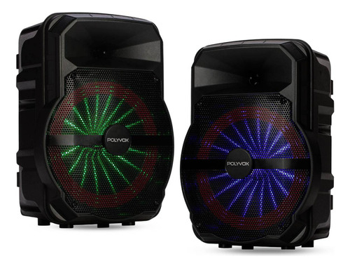 2 Caixa Som Amplificada Xc-710t Tws Polyvox Bluetooth 300w