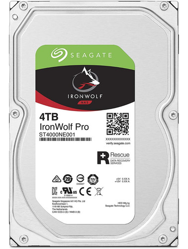 Seagate Ironwolf Pro Nas 4tb Disco Hdd Sata 6 Gb/s 3.5 In