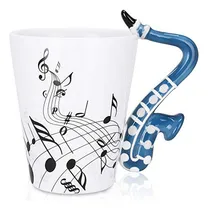 Comprar Taza De Café Cerámica Con Diseño De Notas Musicales Para Reg