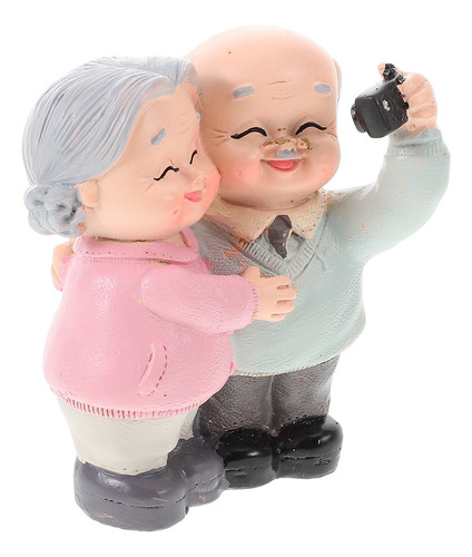 Figuras De Avós, Estátuas De Resina, Vovô, Casal Ou