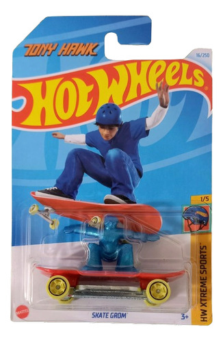 Skate Grom Tony Hawk Azul Hot Wheels B24