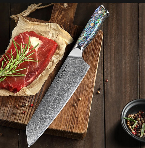 Cuchillo De Chef Acero Damasco