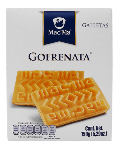 Imagen 1 de 2 de Galleta Macma Gofrenata 150g