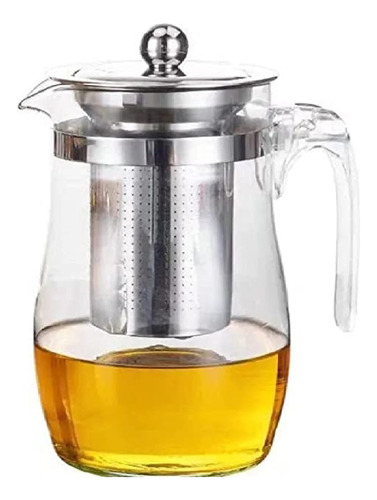 Chaleira De Vidro 750ml Com Infusor Em Aço Inox