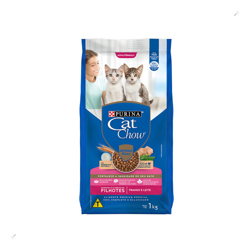 Ração Cat Ccompatível Filhotes Frango E Leite 1 Kg