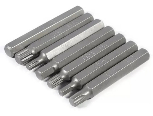 Imagen 3 de 5 de Kit Juego Puntas Corto Largo Torx Allen Hexagonal Imbus 40ps