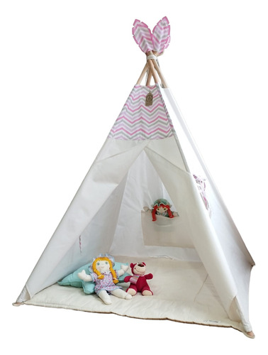 Carpita Tipi Para Niños Con Piso Liso De Lienzo ,casita 