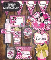 Comprar Kit Imprimible Editable Cumpleaños  Minnie