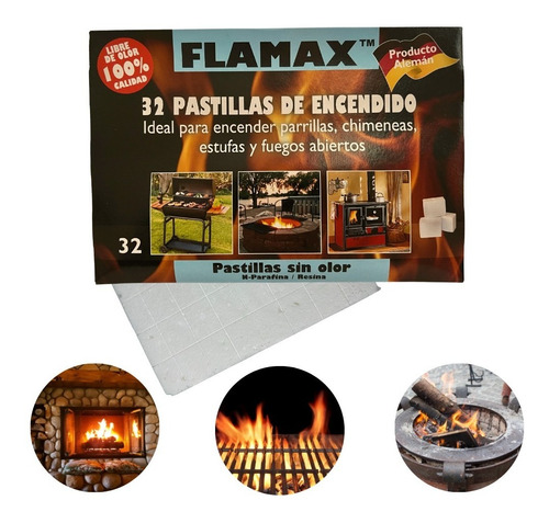 Imagen 3 de 7 de Box Caja 28un Iniciador Encendedor De Fuego Flamax Sin Olor