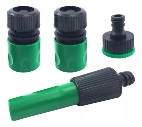 Manguera De Riego Reforzada 30 Metros Con Accesorios Verde Oscuro