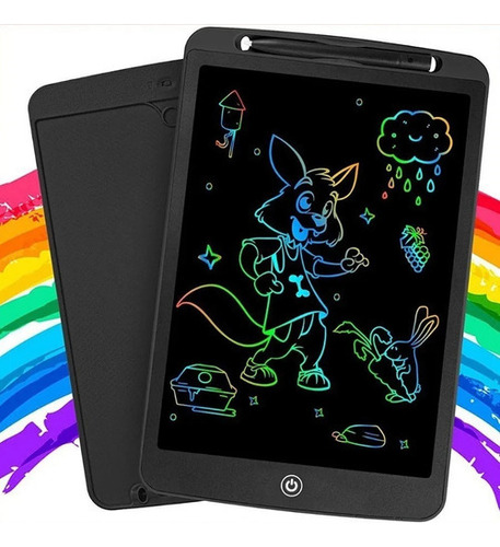 Lousa Mágica Para Desenho Infantil Formato Tablet Com Caneta Cor Preto