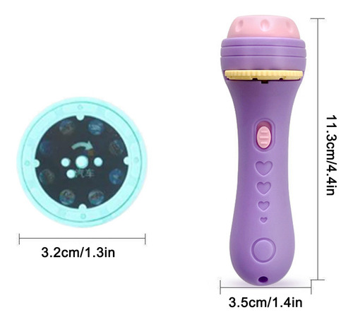 Linterna Portátil K, Usb, Led, Juguete Infantil, Proyección