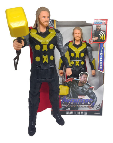 Boneco Thor 30 Cm Novo Articulado Marvel Heroes Vingadores