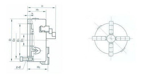 Copa Para Torno 4 Mord Automática X 250mm