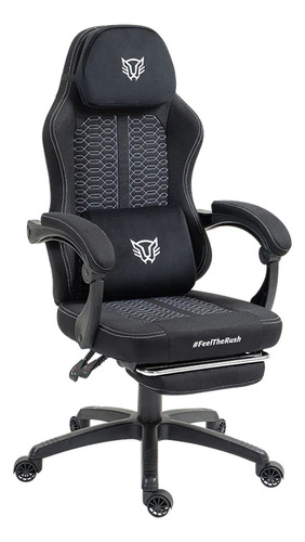 Silla Gamer Force Plus Z1 Soporte Hasta 120 Kg Negro Material Del Tapizado Tela Pvc Algodon Nylon