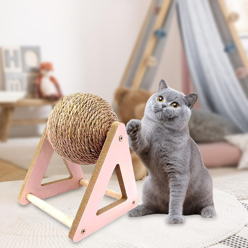 Cuerda Interactiva De Sisal Con Forma De Bola Giratoria Para