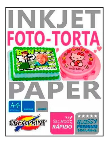 Papel De Arroz Comestible 500 Hojas Tamaño A4 0.06mm